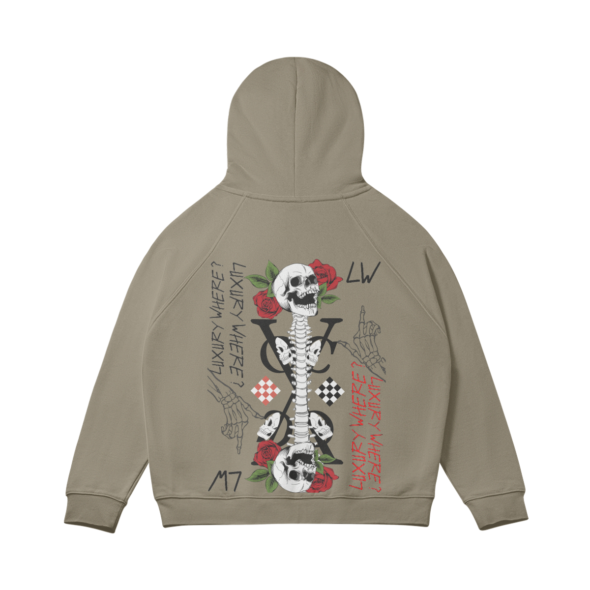 Duality of the skull (zipper hoodie)
