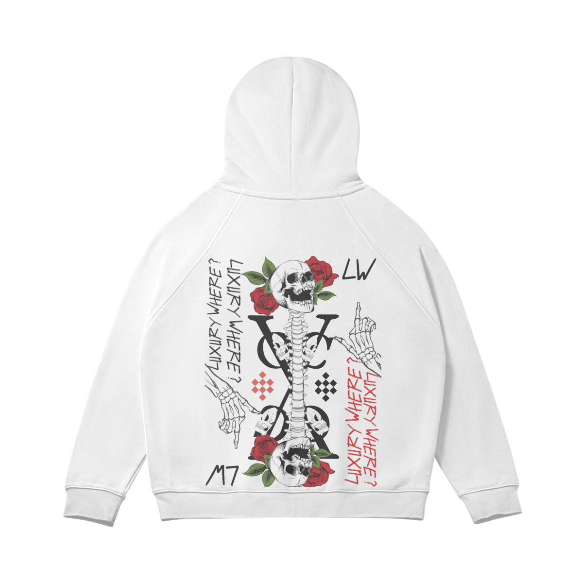Duality of the skull (zipper hoodie)