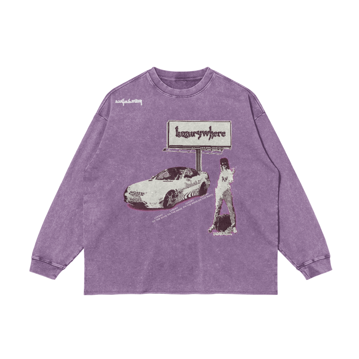 In a foreign (long sleeve hemless shirt)